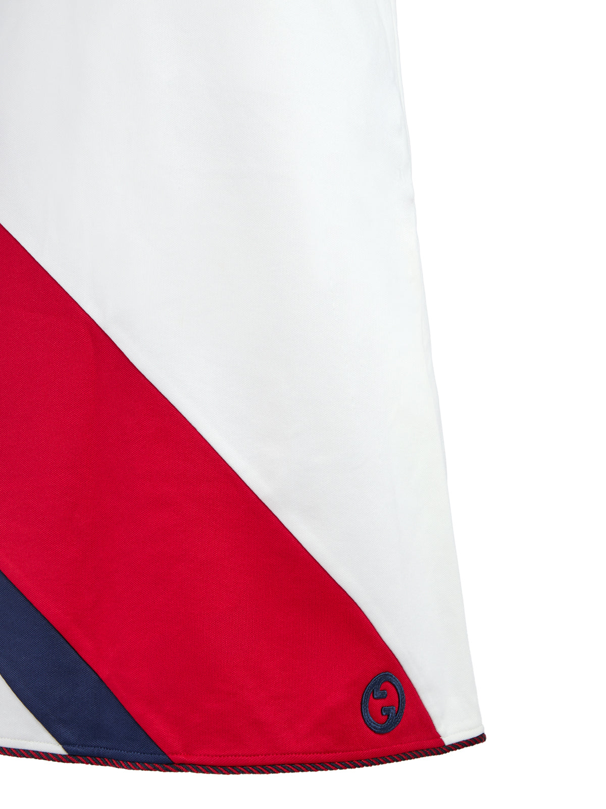 Gucci Weißes kurzes Kleid aus Polyester und Baumwolle