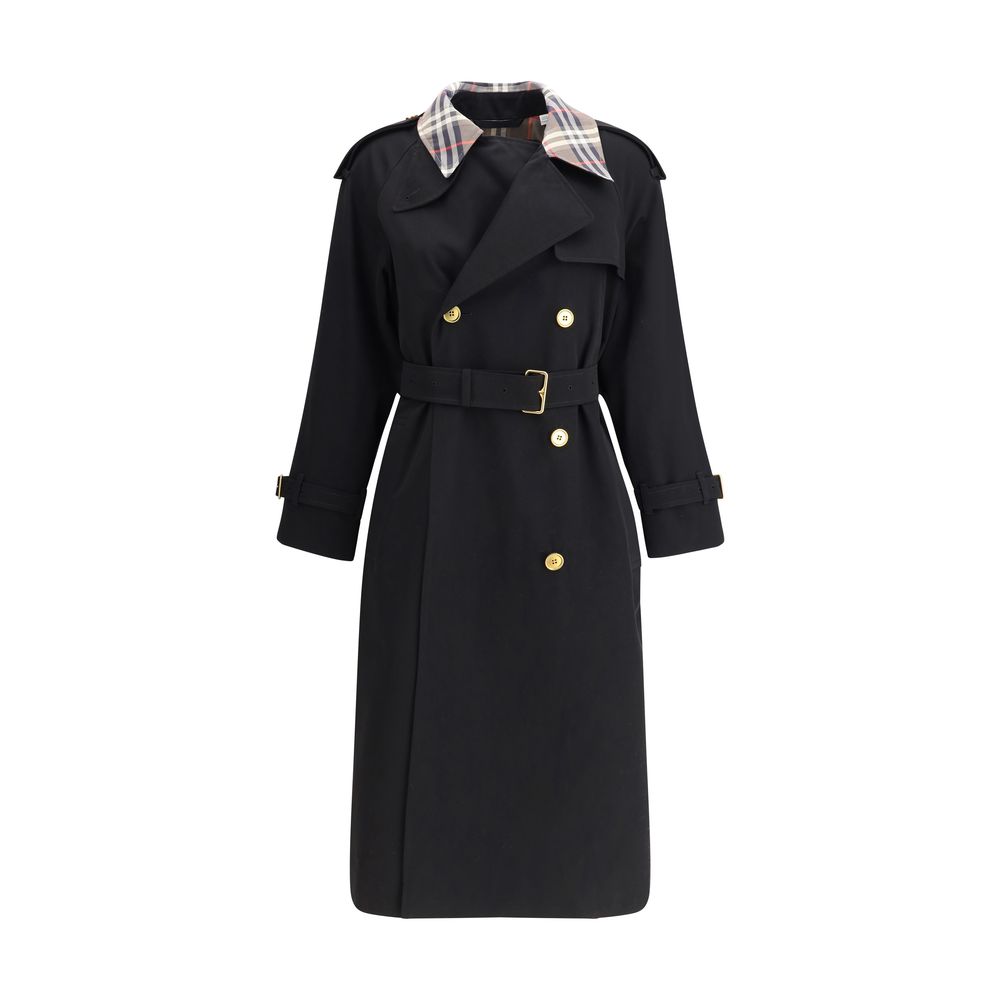 Burberry Schwarzer Baumwollmantel