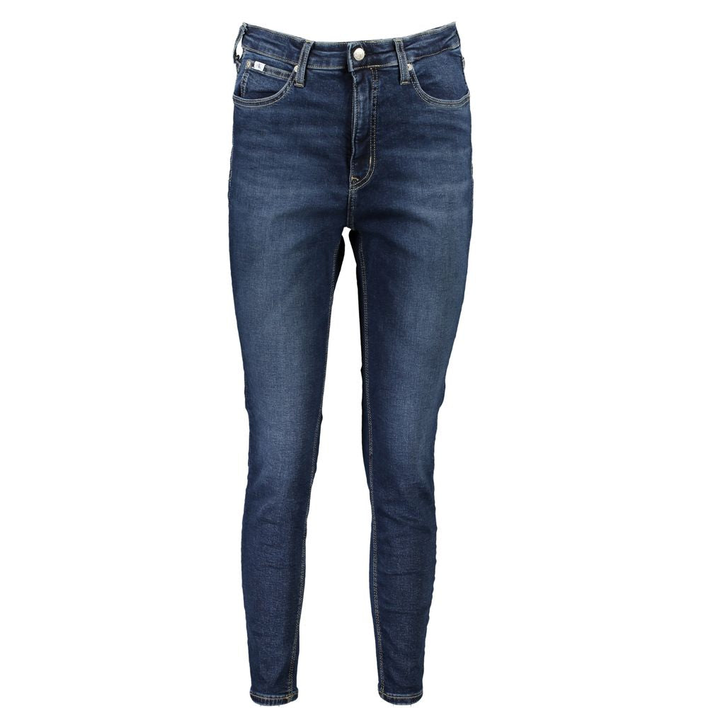 Calvin Klein Blaue Baumwoll-Skinny-Jeans für Frauen