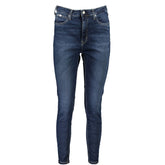 Calvin Klein Blaue Baumwoll-Skinny-Jeans für Frauen