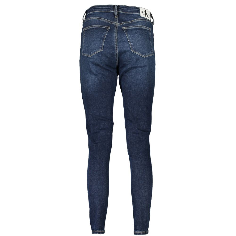 Calvin Klein Blaue Baumwoll-Skinny-Jeans für Frauen