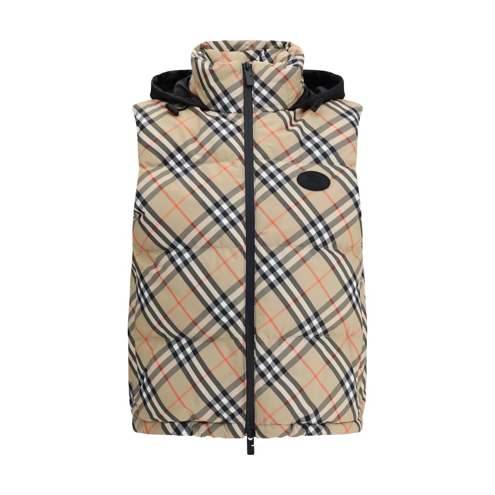 Burberry Buntes ärmelloses Polyester-Jackett