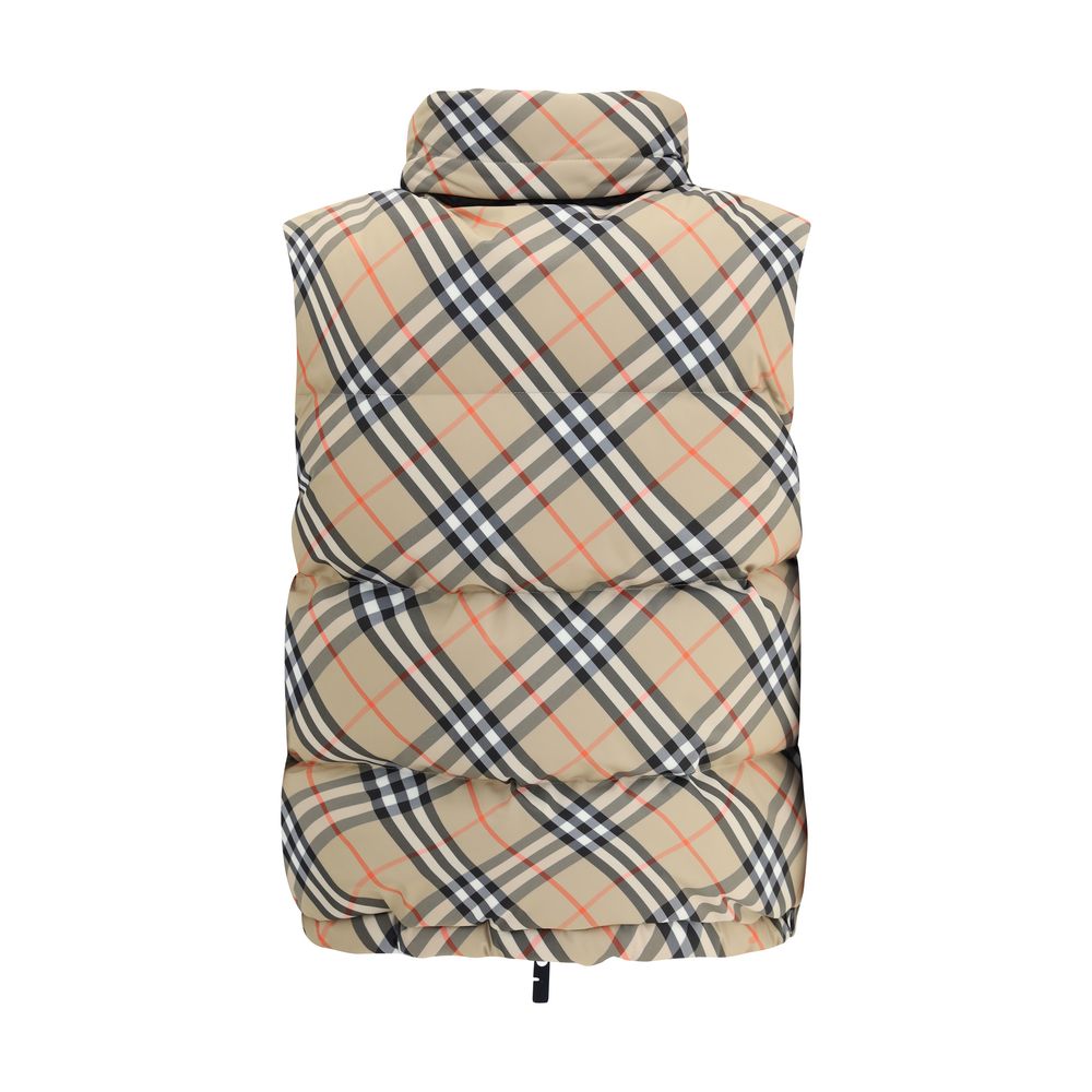 Burberry Buntes ärmelloses Polyester-Jackett