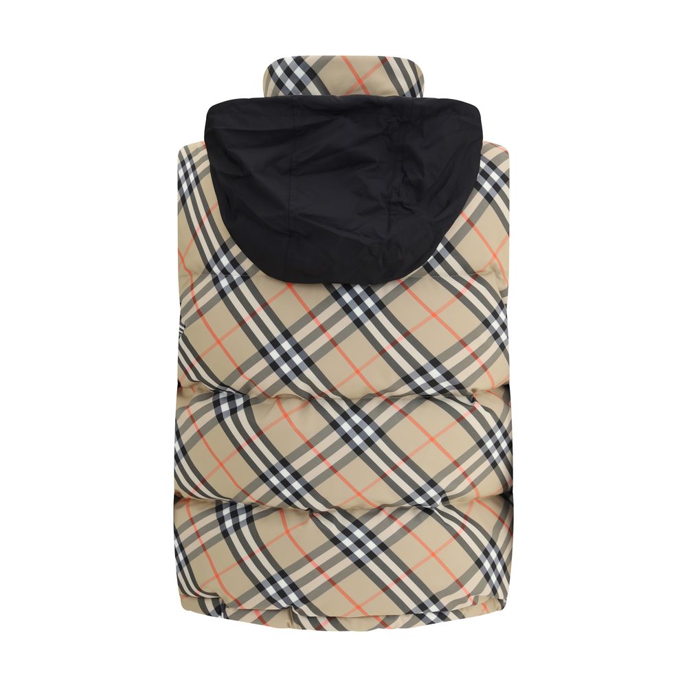 Burberry Buntes ärmelloses Polyester-Jackett