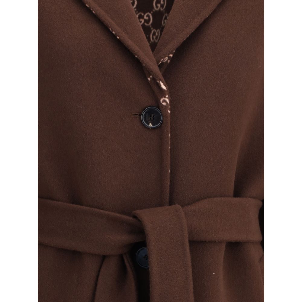 Gucci Brauner Wollmantel