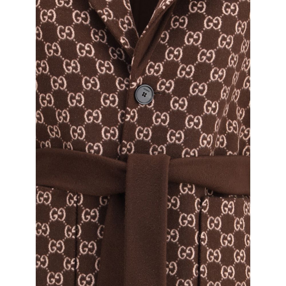 Gucci Brauner Wollmantel