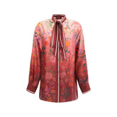 Gucci Seidenhemd mit Muster in Multicolor