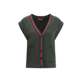Gucci Grüner Wollpullover ohne Ärmel