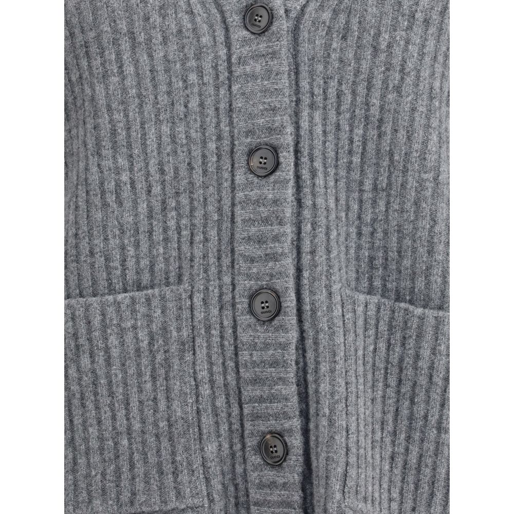 Gucci Grauer Wollcardigan