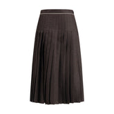 Burberry Braune Seiden-Midi-Rock