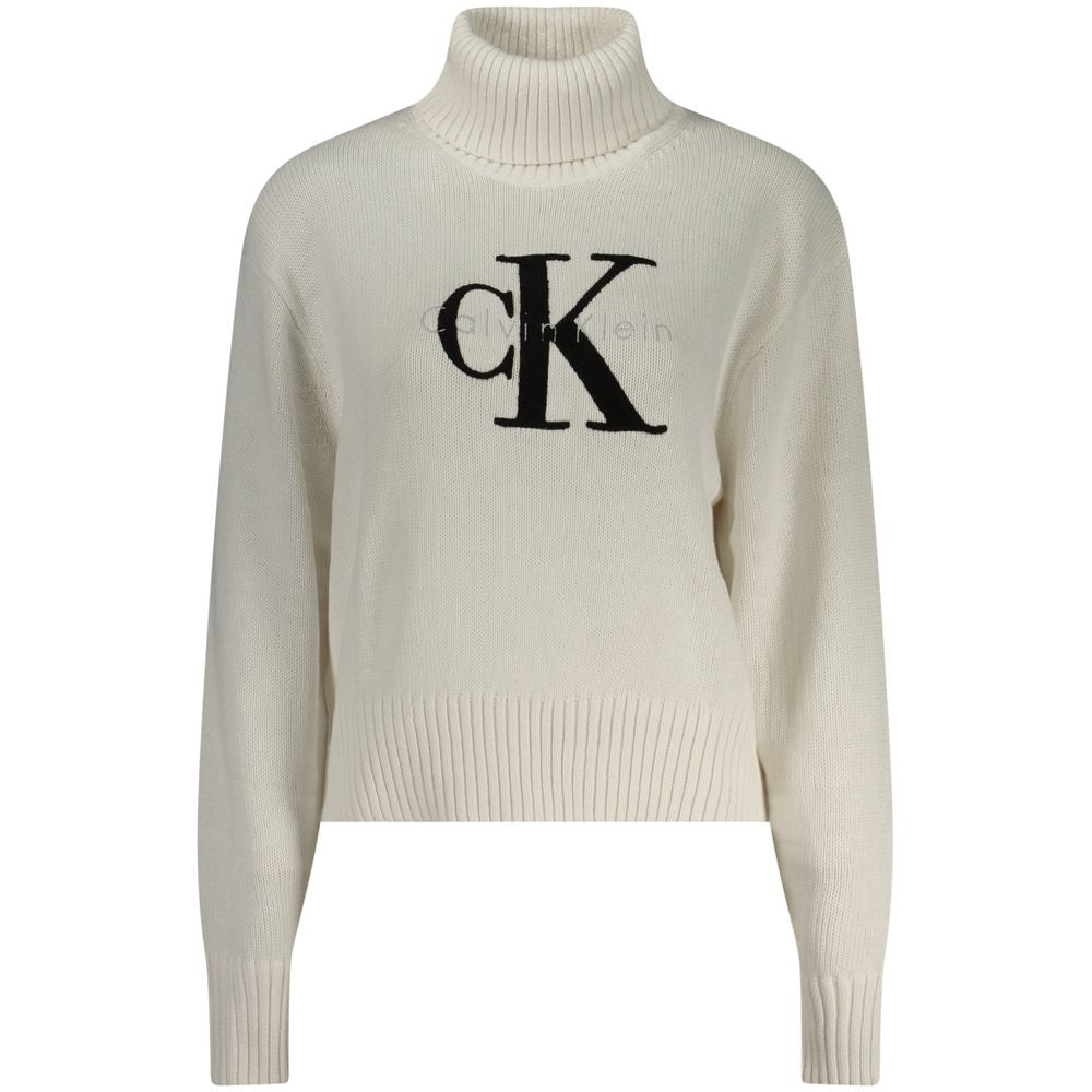 Calvin Klein Baumwollpullover in Weiß