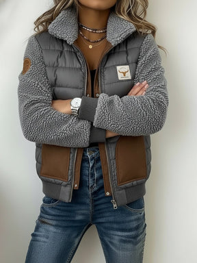 Winter Steppjacke mit Teddyfleece Damen warm & stylisch