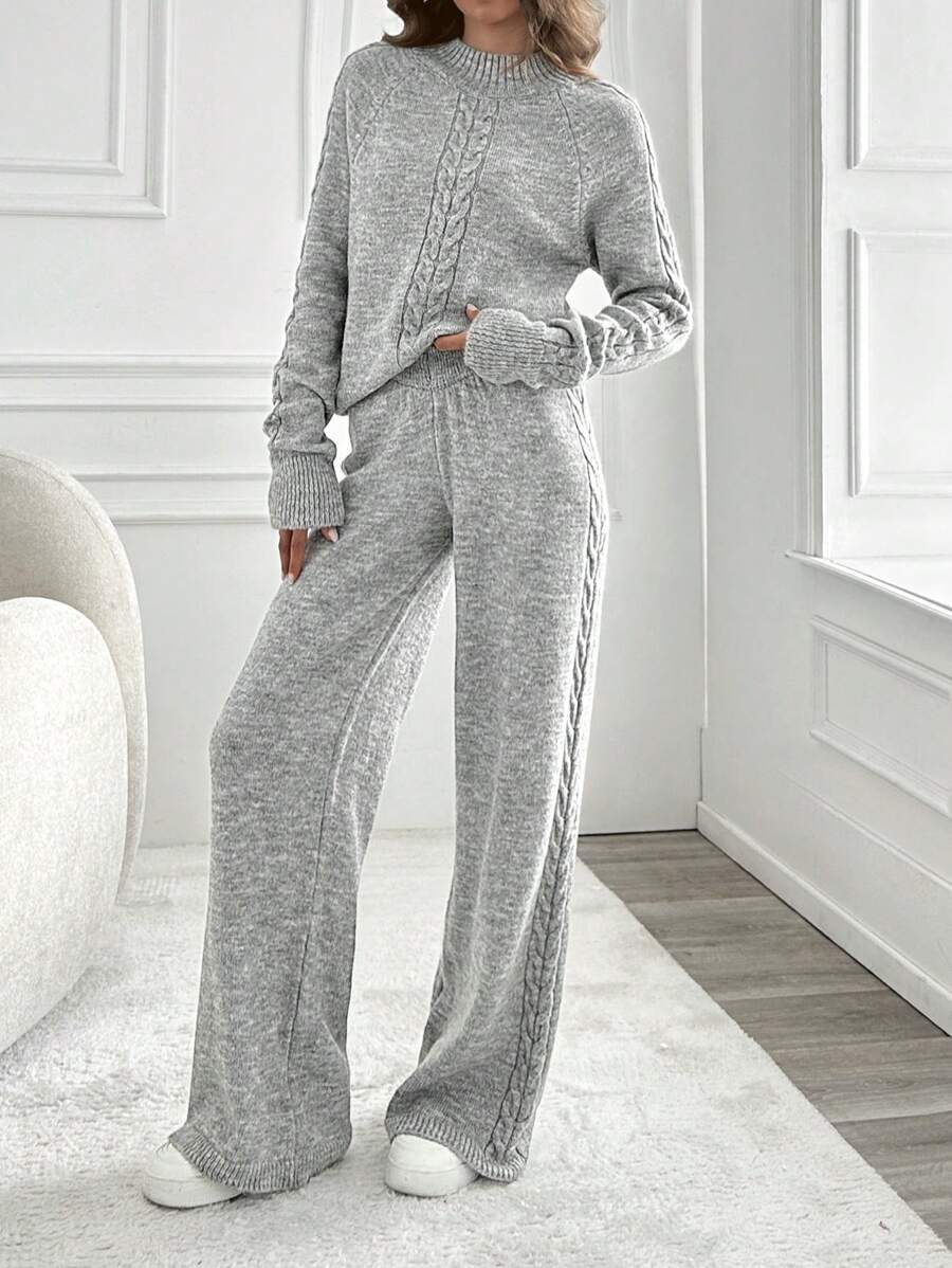 Classy Grey Plain Two Piece Set - Dein eleganter Winter-Look
