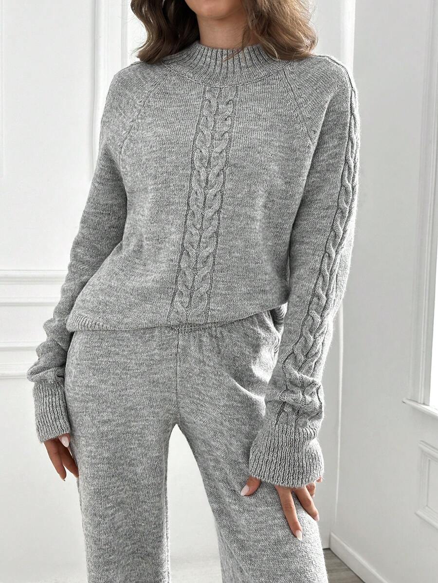 Classy Grey Plain Two Piece Set - Dein eleganter Winter-Look