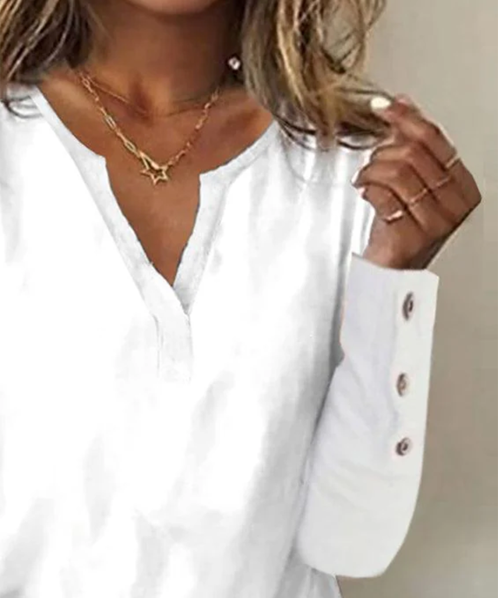 Winter Must-Have: Basic White Long Sleeve Top - Eleganz & Wärme vereint