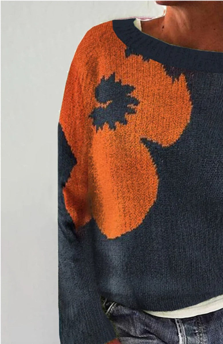 Winter-Luxus: Chic Long Sleeve Round Neck Sweater - Komfort trifft auf Stil