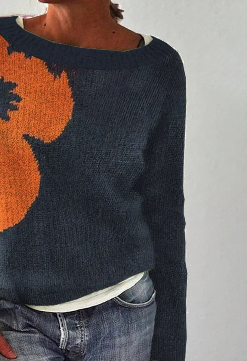 Winter-Luxus: Chic Long Sleeve Round Neck Sweater - Komfort trifft auf Stil