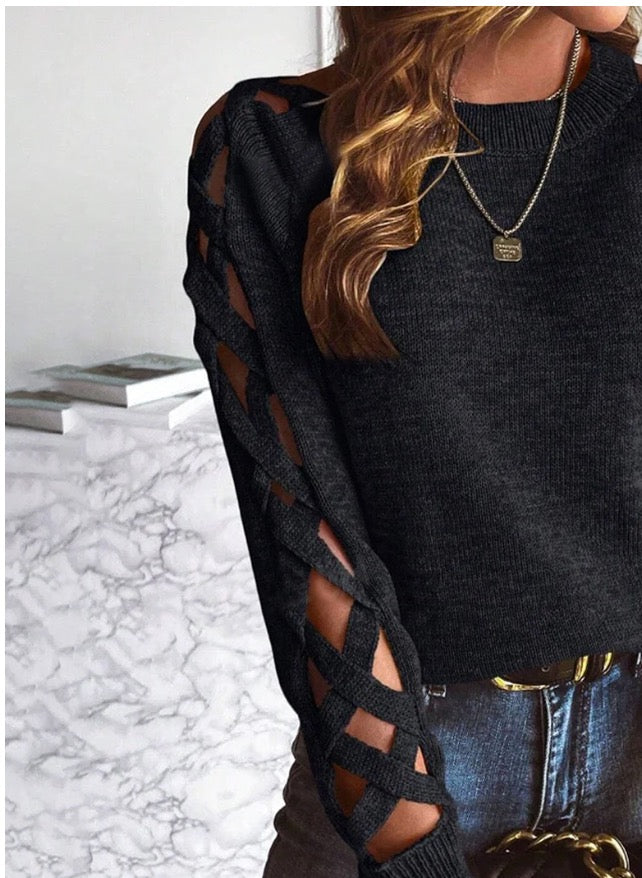 Eleganter Schwarzer Langarm-Pullover - Dein Luxus-Wärmespeicher für den Winter