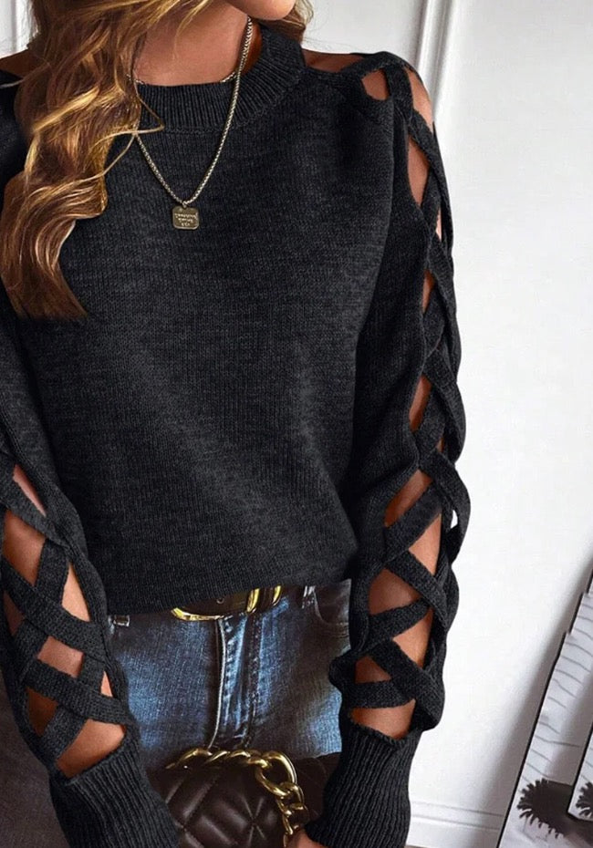 Eleganter Schwarzer Langarm-Pullover - Dein Luxus-Wärmespeicher für den Winter