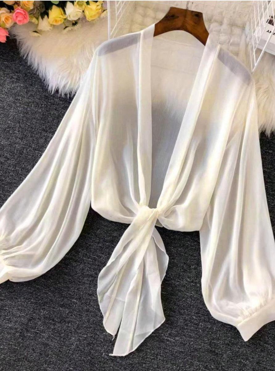 Vintage Winter Bindetop Off-White – Elegantes Longsleeve