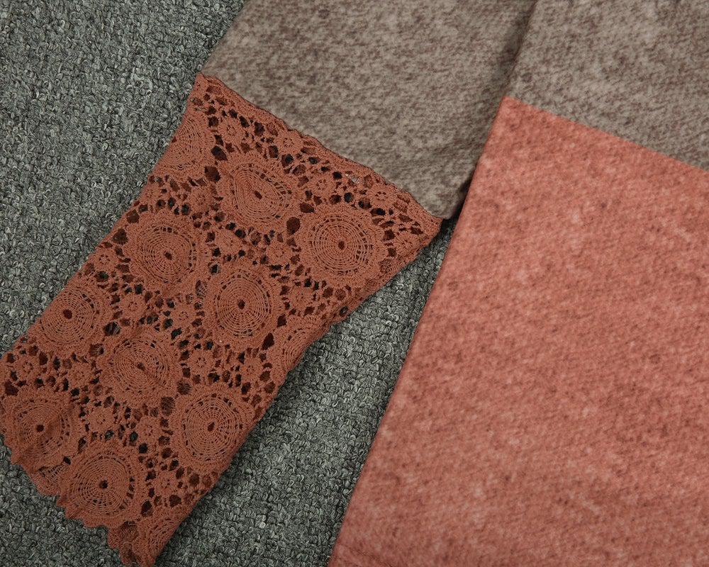 Rust Leopard Caged Top – warmes Winter Longsleeve Damen