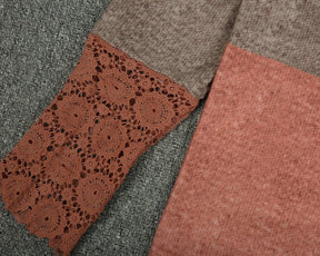 Rust Leopard Caged Top – warmes Winter Longsleeve Damen