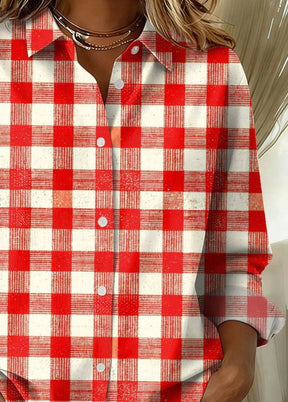 Winter Flanellhemd rot kariert – warmes Casual Shirt