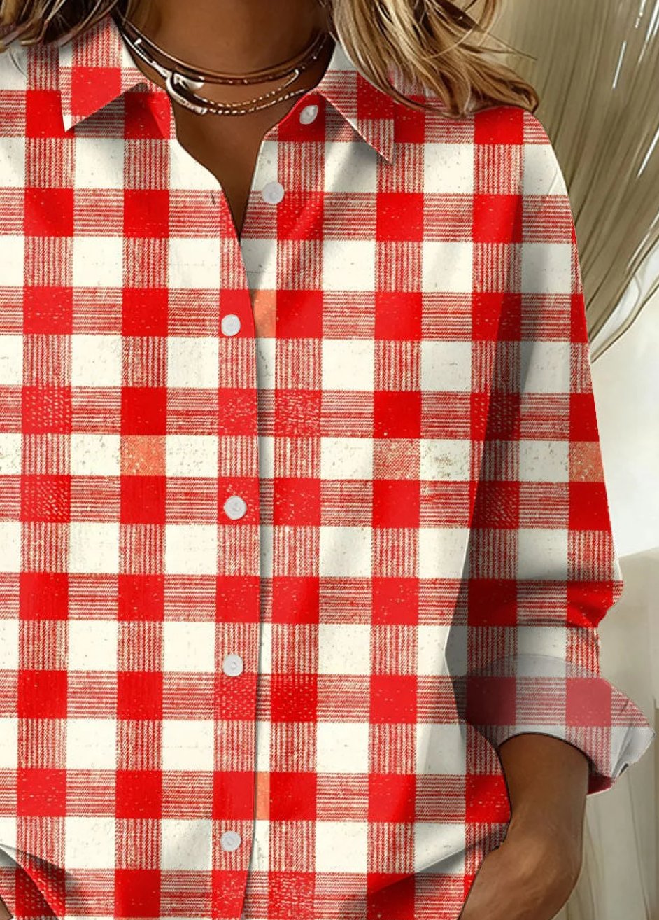 Winter Flanellhemd rot kariert – warmes Casual Shirt