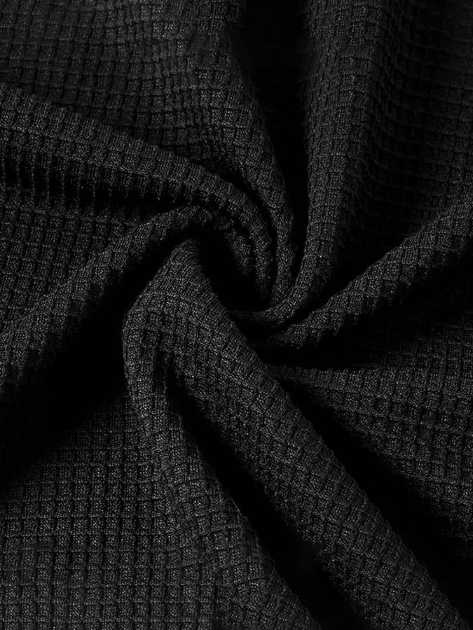 Winter Waffle Top Damen mit Denim-Details – warm & casual