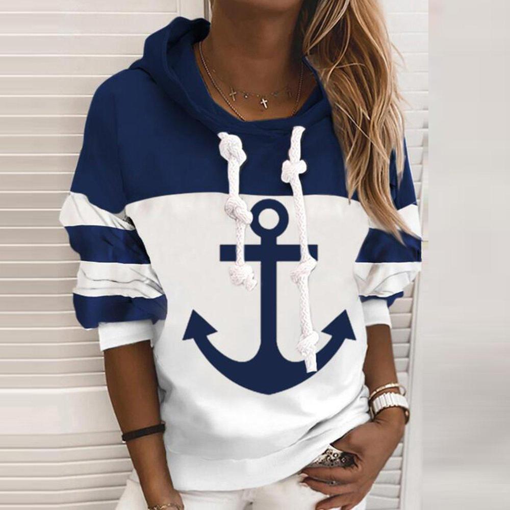 Anchor Long Sleeve Hoodie - Wärmender Winterkomfort im maritimen Stil