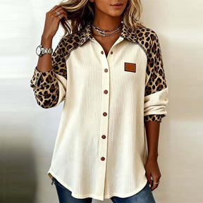 Wild Leopard Longsleeve Top – Cozy Winter Statement-Piece