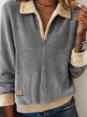 Kuscheliger Cord Sweatshirt Damen – eleganter Winterpullover