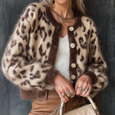 Wild Long Sleeve Leopard Cardigan - Stilvoll, Bequem & Vielseitig für den Herbst