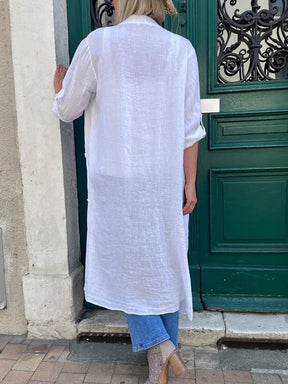 Langer Winter Cardigan in Knallpink – cozy & stylisch