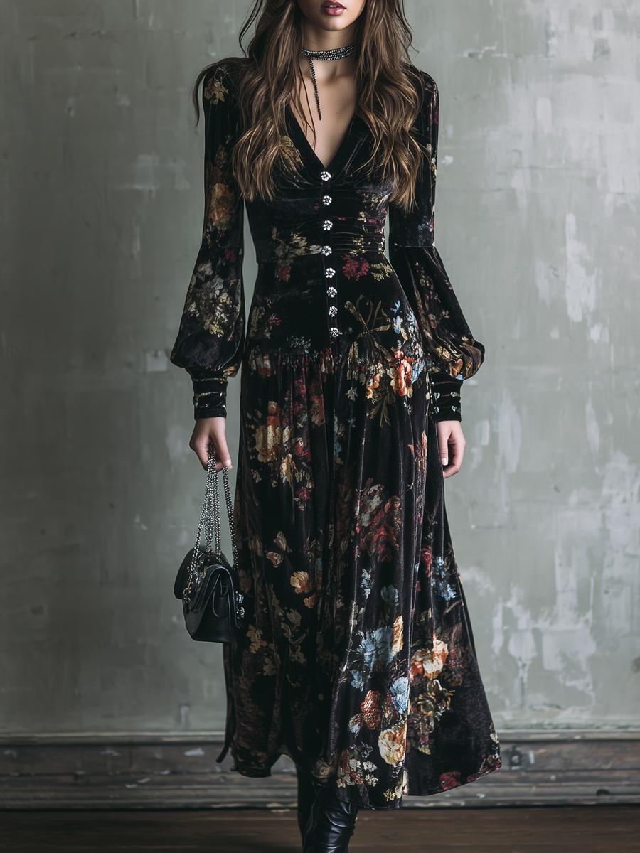 Elegantes, Langärmeliges Schwarz Maxikleid - Der Perfekte Herbstsbegleiter