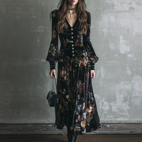 Elegantes, Langärmeliges Schwarz Maxikleid - Der Perfekte Herbstsbegleiter