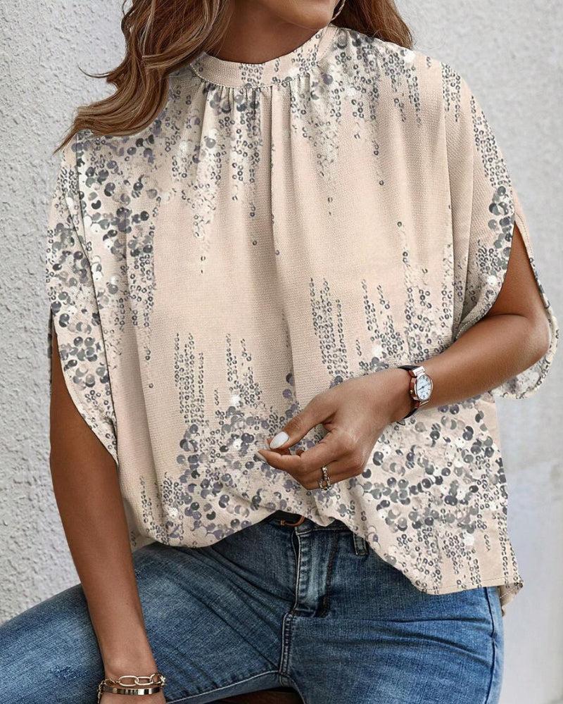 Winter Round Neck Top Apricot – elegantes Layering-Shirt