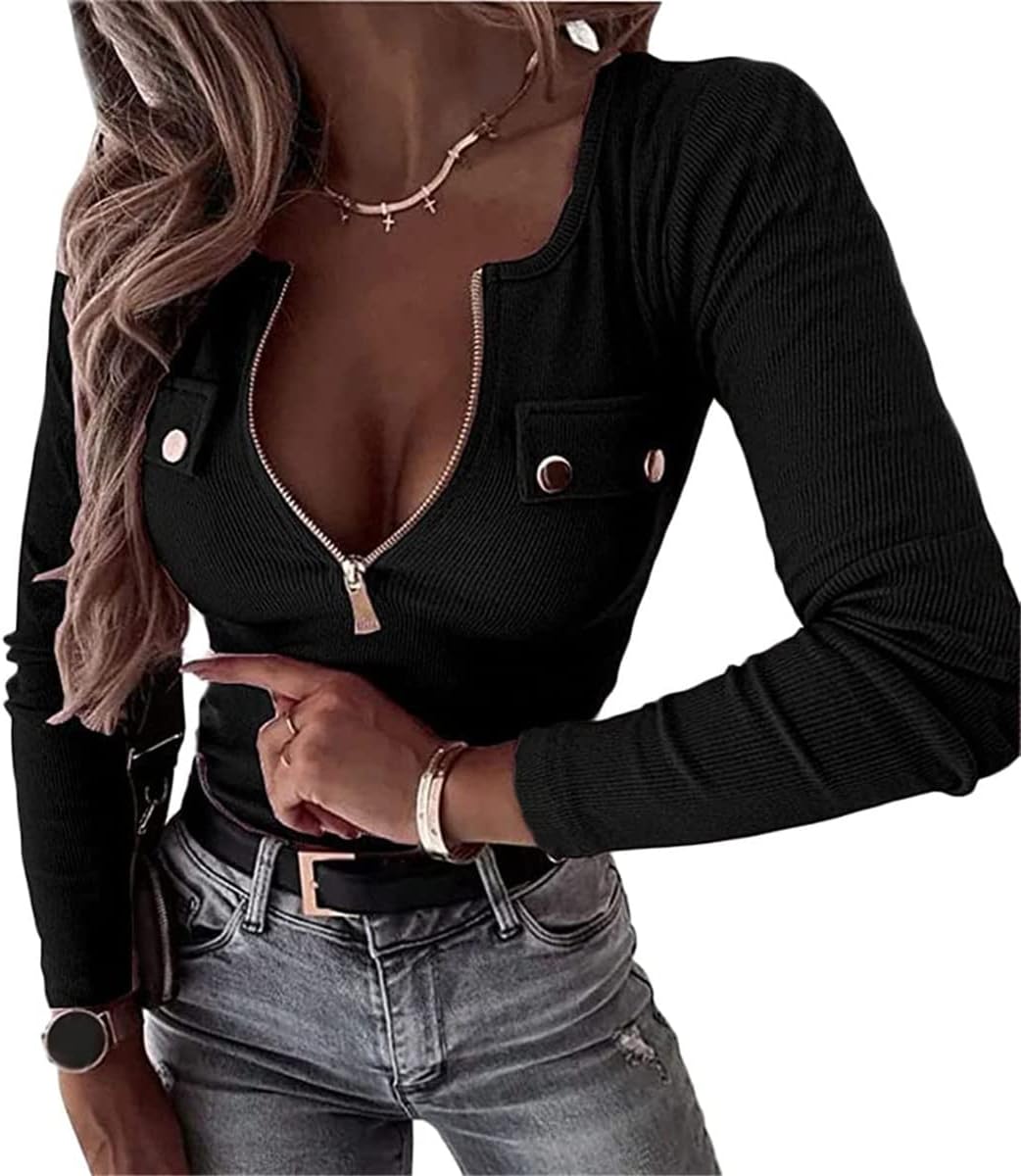 Stylisches Black Long Sleeve Top - Dein Winter-Essential für Komfort & Stil
