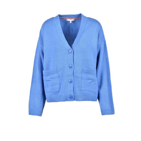 Tommy Hilfiger Blaue Baumwoll-Strickjacke
