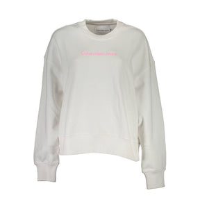 Calvin Klein Weißer Baumwollpullover für Frauen