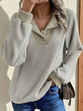 Warmer Winter Colorblock Pullover V-Ausschnitt Damen