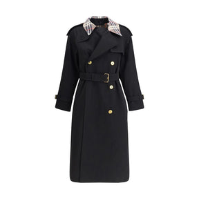 Burberry Schwarzer Baumwollmantel