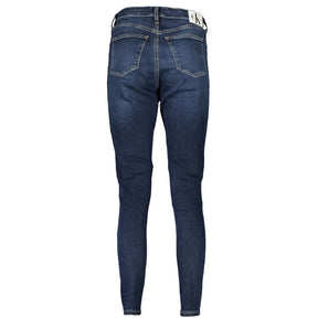 Calvin Klein Blaue Baumwoll-Skinny-Jeans für Frauen