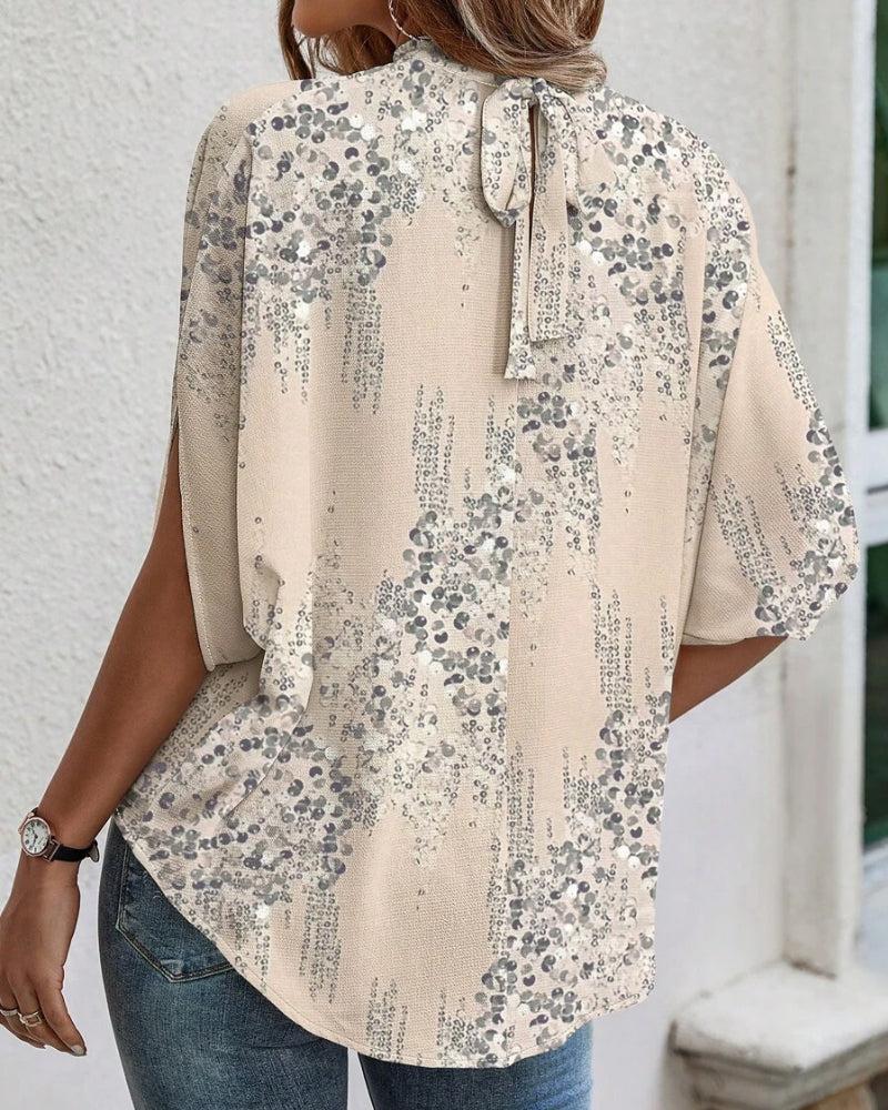 Winter Round Neck Top Apricot – elegantes Layering-Shirt