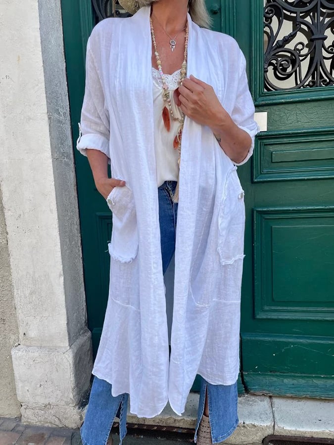 Langer Winter Cardigan in Knallpink – cozy & stylisch