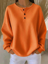 Kuscheliges Waffle Sweatshirt Orange – warm durch den Winter