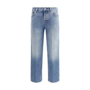 Gucci Hellblaue Baumwoll-Jeans mit geradem Bein