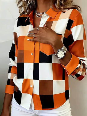 Winter Damen Karohemd warm casual Büro Freizeit Shirt