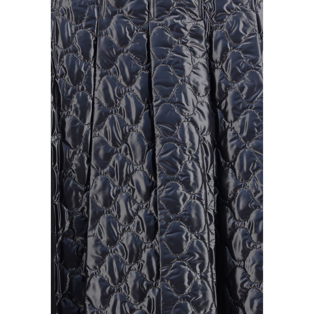 Moncler Schwarzer Polyamid-Midirock