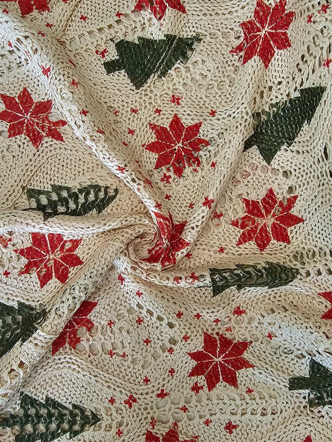 Damen Weihnachtspullover Winter Strick Tannenbaum Oversized